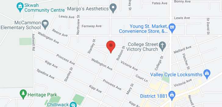 map of 9524-9526 CORBOULD STREET